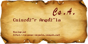 Csiszér Angéla névjegykártya